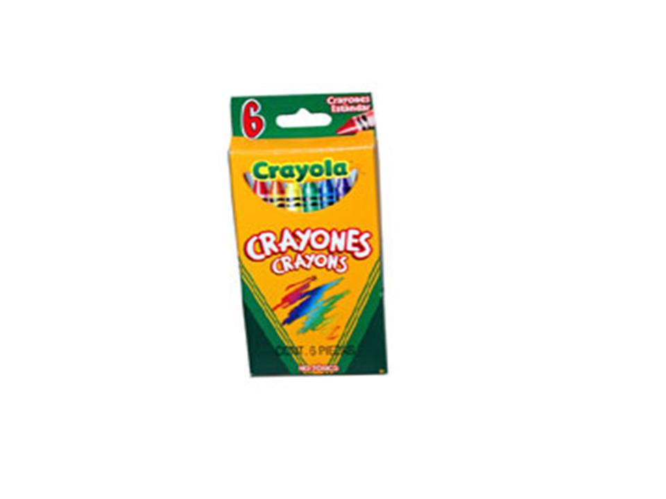 Colores de cera crayola c/6